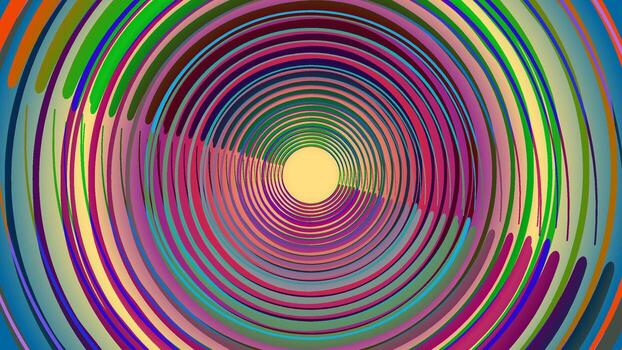 Abstract concentric circle visualization representing breathing rhythm and expansion